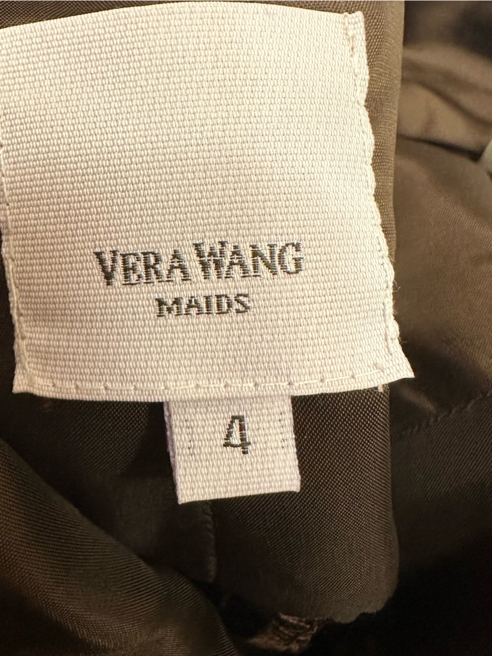 ⚫️🐞Vera Wang Chocolate Brown V-Neck Tulle Maxi Dress - Picture 15 of 16